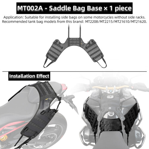 (Βάση Saddlebag (1 Τεμάχιο)) Σετ γιλέκου τακτικής μοτοσυκλέτας Rhinowalk,