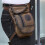 (Καφέ) Πακέτο μέσης μοτοσυκλέτας Canvas Drop Leg Bag Pouch Multi-Purpose Messenger 2