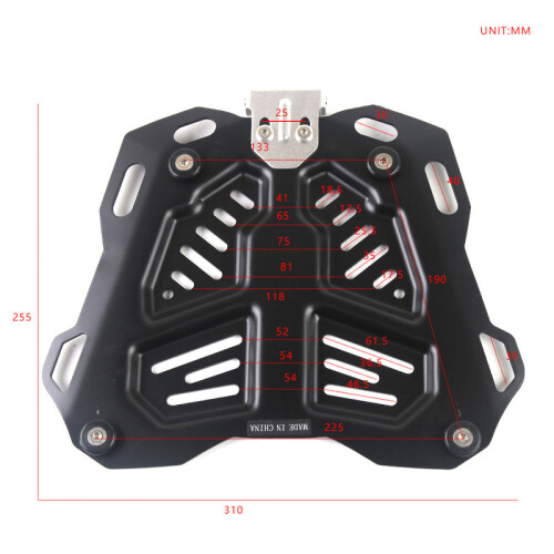 (45L)45L-100L Μοτοσικλέτα Universal Πίσω επάνω κιβώτιο αποσκευών Στήριγμα 1