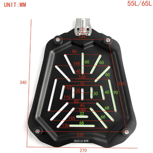 (45L)45L-100L Μοτοσικλέτα Universal Πίσω επάνω κιβώτιο αποσκευών Στήριγμα 2
