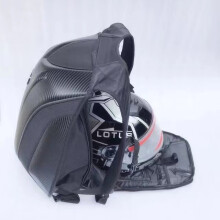 (48L kan lagra hjälm)Classic Black Moto Bags Mach Racing Motorcykel Ryggsäck Vattentät