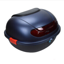 (Azul escarchado) Baúl universal para motocicleta, vehículo eléctrico, anticaídas, impermeable y engrosado