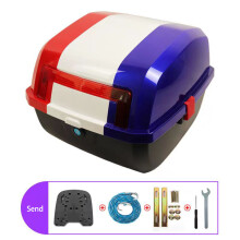 Caja de herramientas universal tricolor para baúl de motocicleta o vehículo eléctrico (azul cielo)