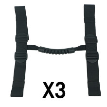 (3 τεμάχια BK) Μοτοσικλέτα Top Box Pannier Strap Θήκη λαβής για Benelli TRK