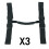 (3 τεμάχια BK) Μοτοσικλέτα Top Box Pannier Strap Θήκη λαβής για Benelli TRK 1