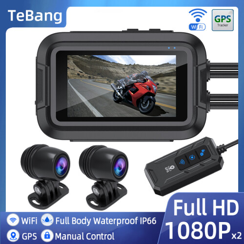 (Μη-WiFi-GPS) Μοτοσικλέτα Dashcam Full HD Dual 1080P 3 ιντσών Αδιάβροχη κάμερα 1