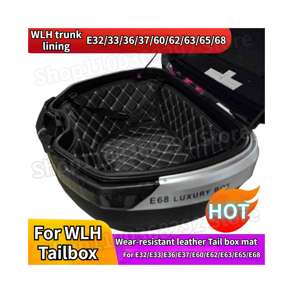 (E65 (en haut)) Doublure de coffre de moto WLH, coussin de coffre arrière, doublure intérieure de moto