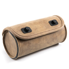 (Khaki) Do Harley Sportster Chopper Bobber Cruiser Dyna Softail Saddle Bag Skórzana Saddle Luggage PU