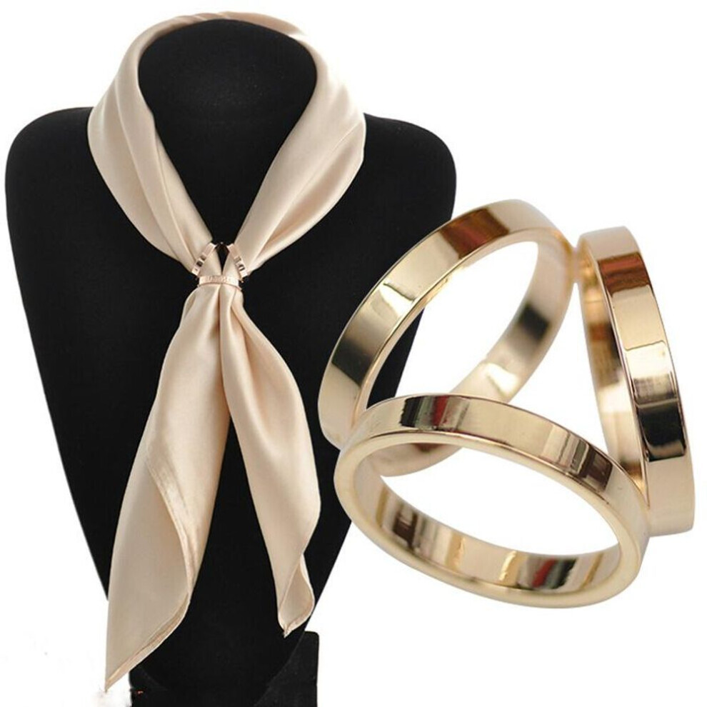 (Style bague en or) Accessoires de bijoux pour foulard en soie Boucle Anneau pour foulard Clip Boucle