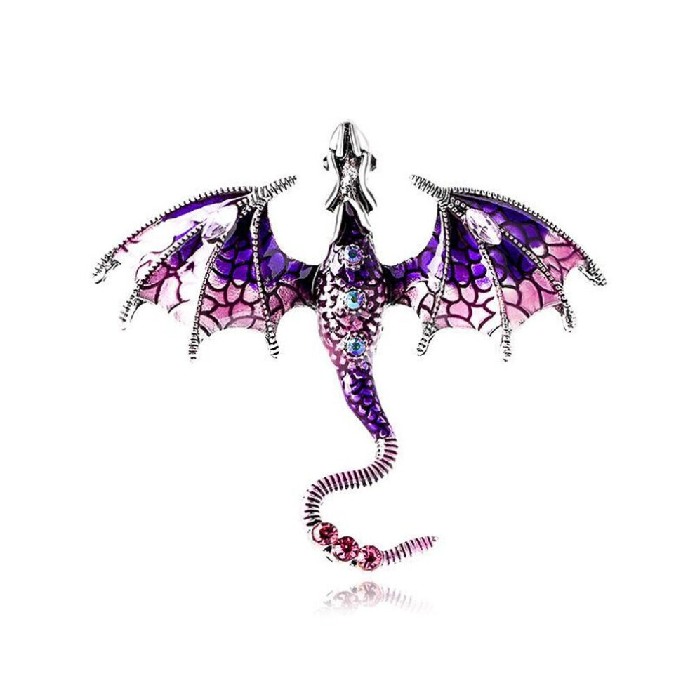 broches dragon (violettes) pour hommes et femmes
