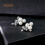 Γυναικείο σετ κοσμημάτων γάμου Talos Crystal Stone Faux κολιέ με λουλούδια 3