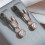 Κρεμαστό κολιέ σκουλαρίκια Kinel Rose Gold Ball Σετ για καθημερινή 3