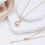 Κρεμαστό κολιέ σκουλαρίκια Kinel Rose Gold Ball Σετ για καθημερινή 2