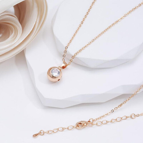 Κρεμαστό κολιέ σκουλαρίκια Kinel Rose Gold Ball Σετ για καθημερινή 1