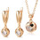 Κρεμαστό κολιέ σκουλαρίκια Kinel Rose Gold Ball Σετ για καθημερινή 1