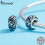 Bamoer Γνήσιο ασήμι 925 Sparkling Star Μπλε σμάλτο Spacer Beads Ταιριάζει 3