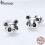 Γνήσια Bamoer 100% ασήμι 925, συλλογή ζώων Cute Panda Stud σκουλαρίκια 3
