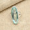 (Πράσινο -9,5) Aqua Apatite Gemstone Solid 925 Sterling Handmade Silver Jewelry Dainty 1