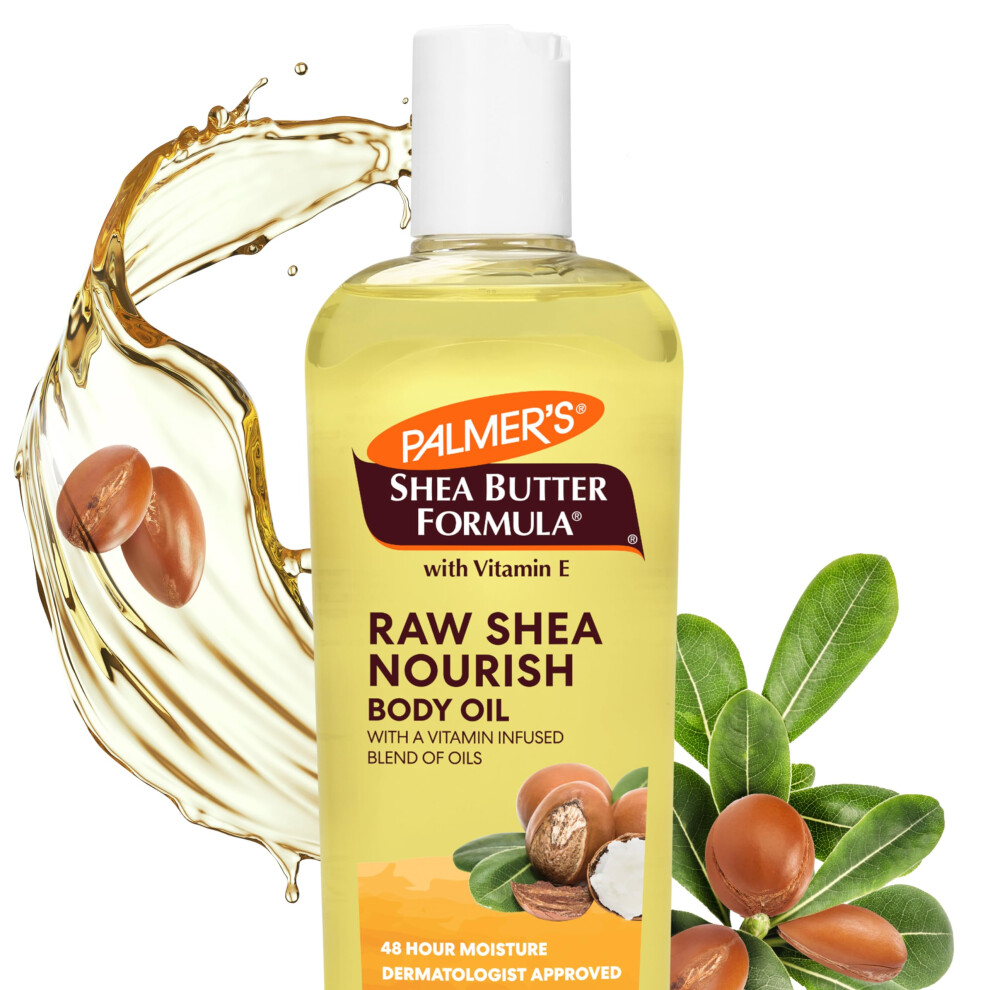 Et Browne Drug Co., Inc. Palmer's Shea Formula Raw Shea Body Oil With Vitamin E Deep Body Moisturizer To Soothe & Nourish Dry Sensitive & Eczema-Prone Skin 8.5 Oz