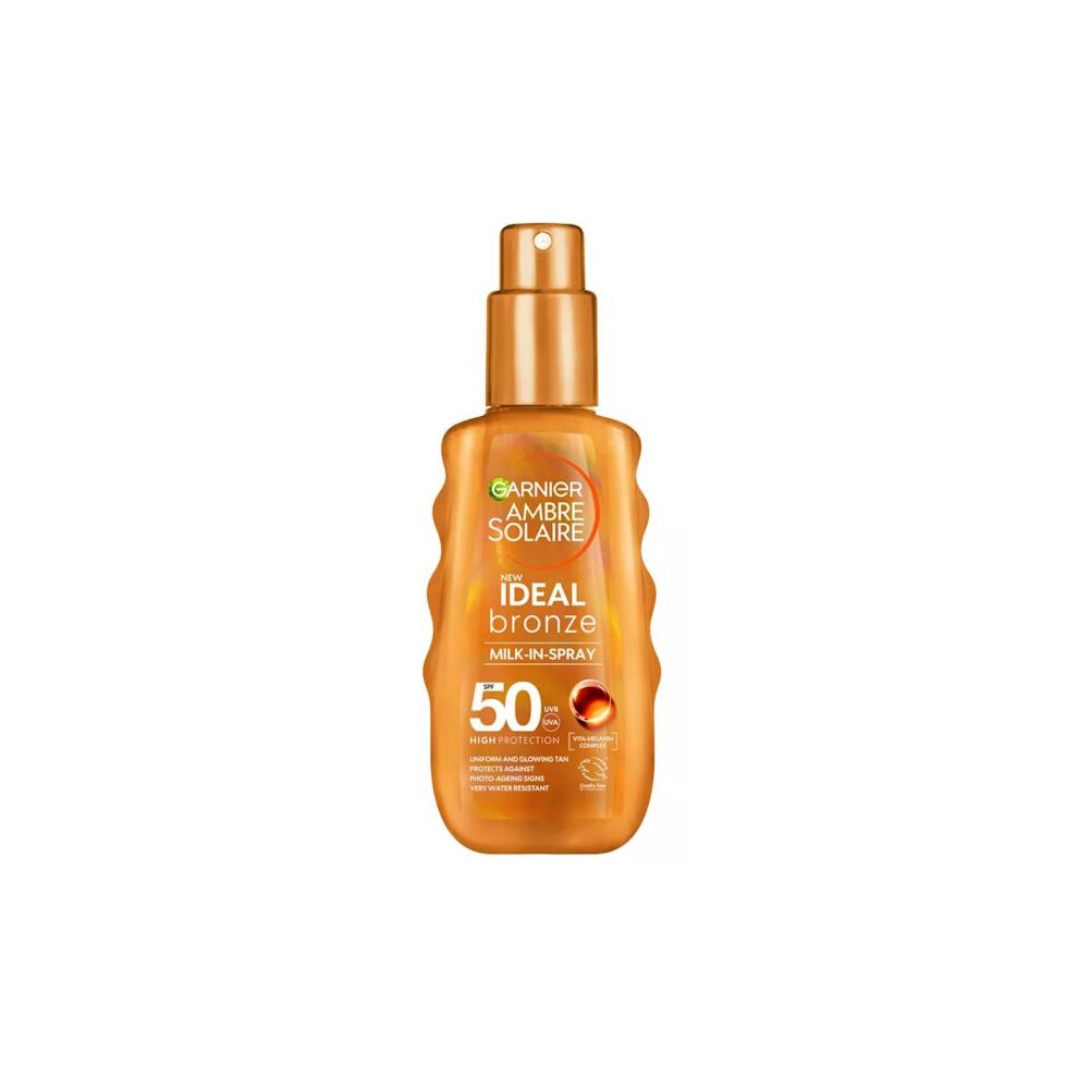 6 x Garnier Ambre Solaire Ideal Bronze Milk-In Spray SPF50 150ml