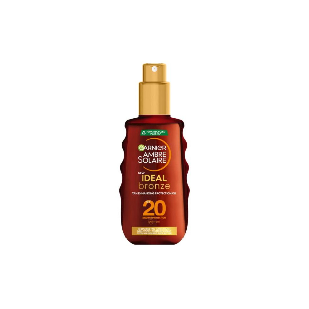 Garnier 3 X Ambre Solaire Ideal Bronze Spf20 Tan Enhancing Protection Oil 150Ml