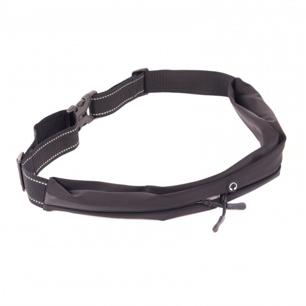 Oypla Adjustable Double Pocket Waist Running Jogging Belt Bag Gym Pouch Phone Holder