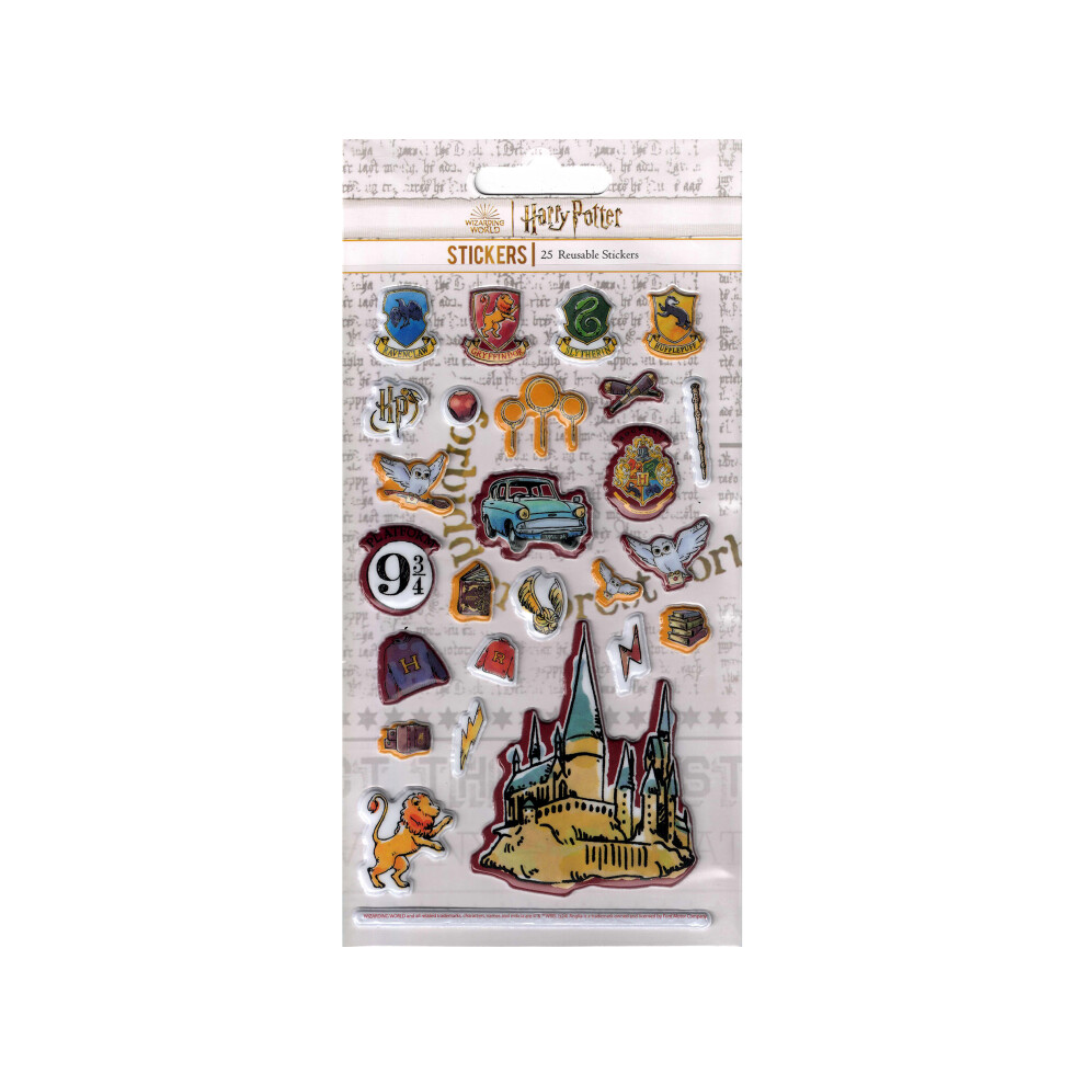 Harry Potter Puffy Pack Of 25 Reusable Stickers