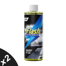 FLASH Rain Repellent Spray Water Repellent Windscreen & Glass Treatment 2x500ml