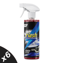 FLASH Quick Detailer Spray Car Cleaner Protects & Restores Paint 6x500ml