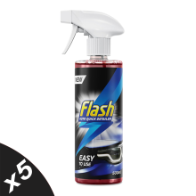 FLASH Quick Detailer Spray Car Cleaner Protects & Restores Paint 5x500ml