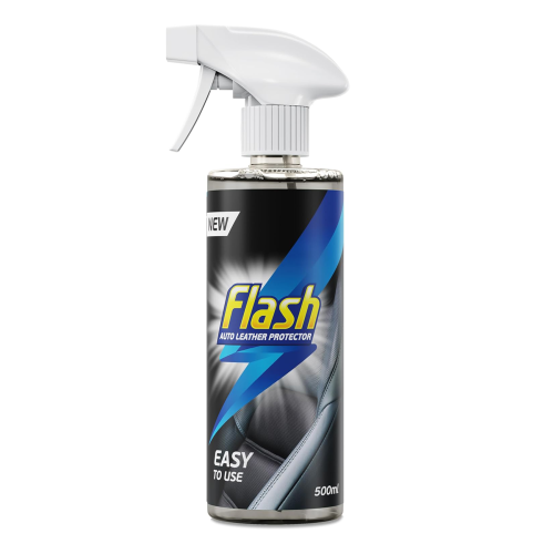 Flash FLASH Leather Protector Spray Clean Restore & Protect Car Interiors 500ml