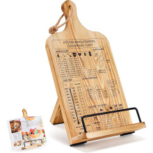 Book Stand Holder, Wooden Recipe Book Stand, Cookbook Stand For Kitchen Counters, Foldable Hangable Cookbook Holders For Display Stand