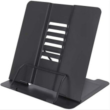 Book Stand,Reading Stand,Multi-Function Metal Book Holder, Portable Adjustable Metal Book Stand, For Books Phone Easel Music Stand, Black