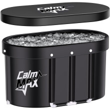 CalmMax Oval Ice Bath Tub with Lid for Athletes 492L Portable Cold Plunge Tub for Cold Water Therapy 5 Layers 105cm Long