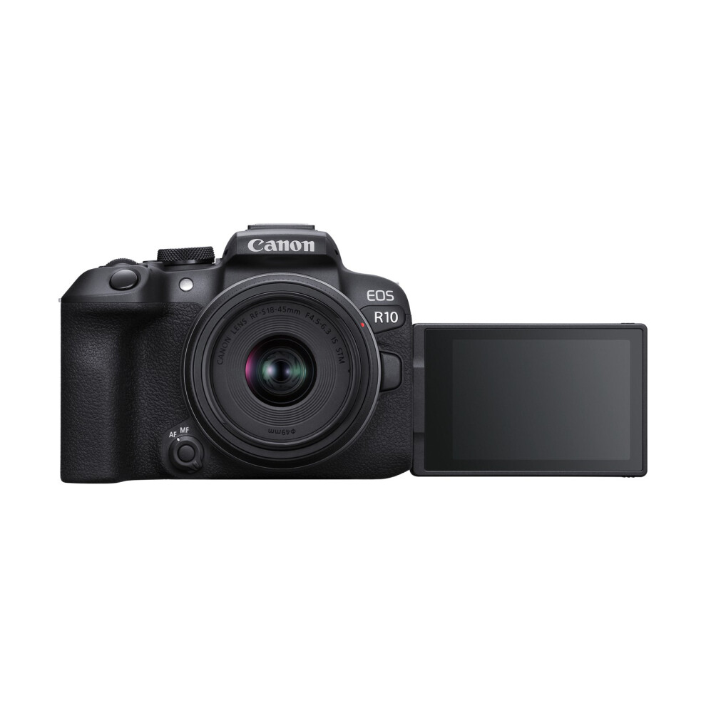 Canon Eos R10 + Rf-S 18-45Mm F4.5-6.3 Is Stm Milc 24.2 Mp Cmos 6000 X 4000 Pixels Black