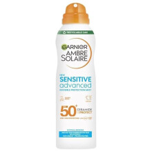 2 x Garnier Ambre Solaire Sensitive Advanced Invisible Protection Mist SPF50+ 150ml