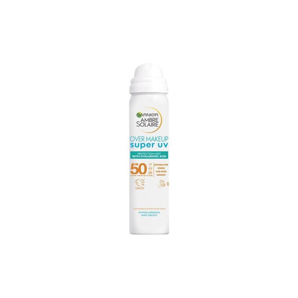 6 x Garnier Ambre Solaire Over Make Up Super UV Protection Mist SPF50 75ml