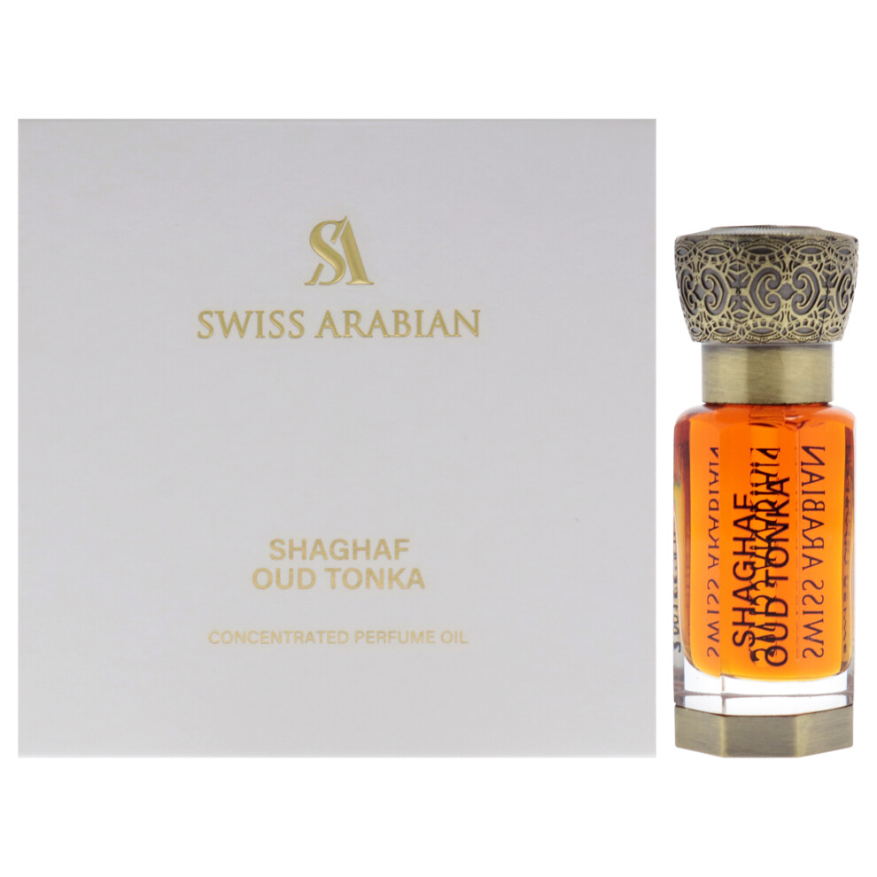 Swiss Arabian Shaghaf Oud Tonka For Unisex 0.4 Oz Concentrated Perfume Oil (Mini)