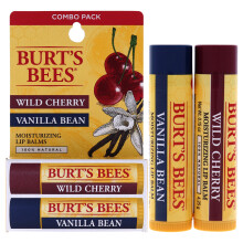 Burt's Bees Baume ΰ lθvres 100 % naturel Cerise sauvage et gousse de vanille Boξte blister 0,3 once 2 piθces