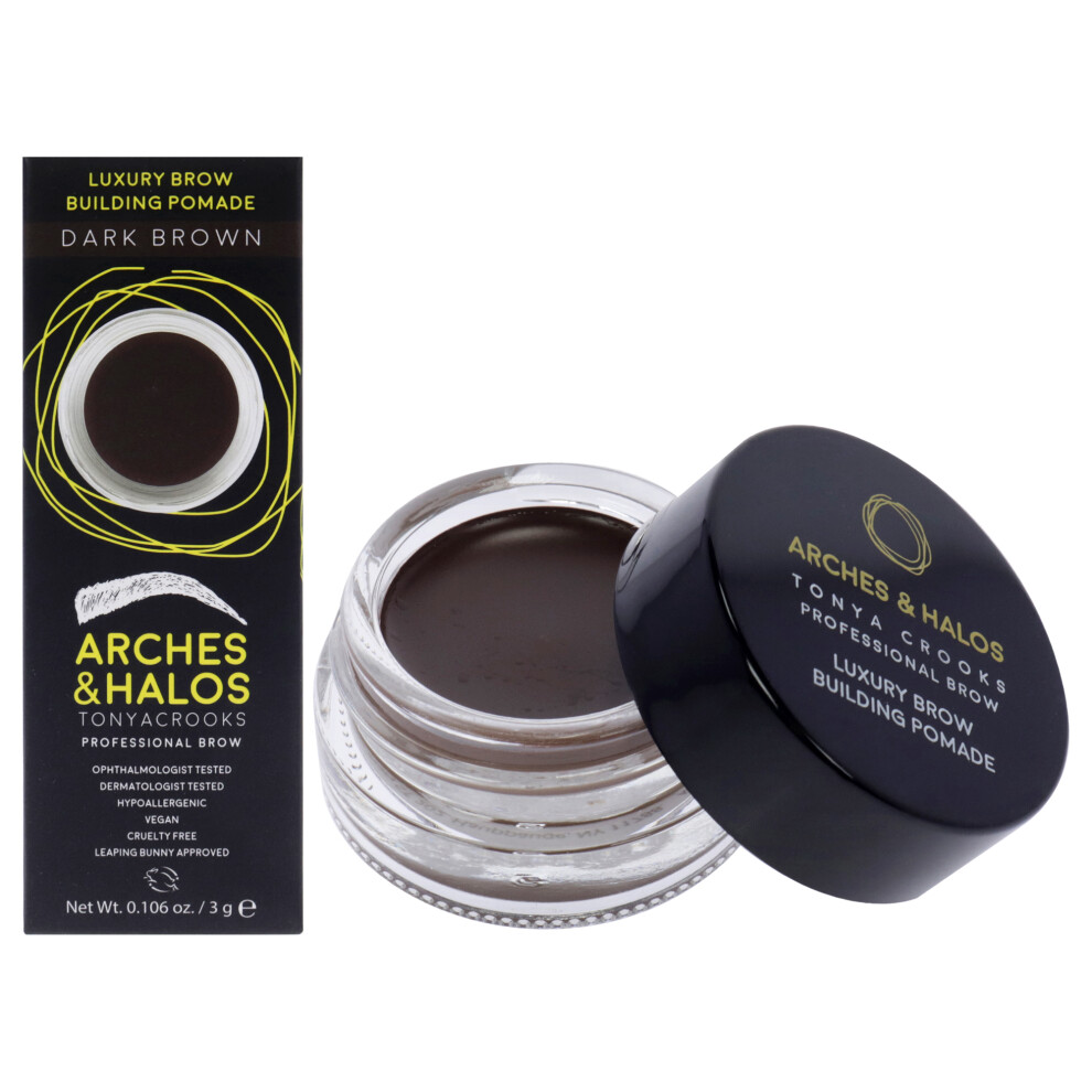 Arches And Halos Luxury Brow Buiding Pomade - Dark Brown - 0.106 Oz Pomade