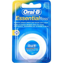 Oral B 005012 Essential Floss - Unwaxed Floss, 50 m, 4-piece pack