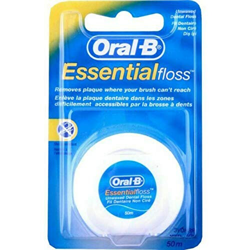Oral-B Oral B 005012 Essential Floss - Unwaxed Floss, 50 m, 4-piece pack