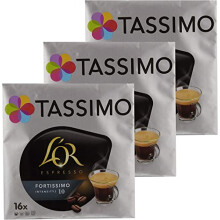 Tassimo Fortissimo L 'Or Espresso, Coffee, Cafe Stack - Gema Recommended Roast Coffee, 48 T-DISC HOLDER