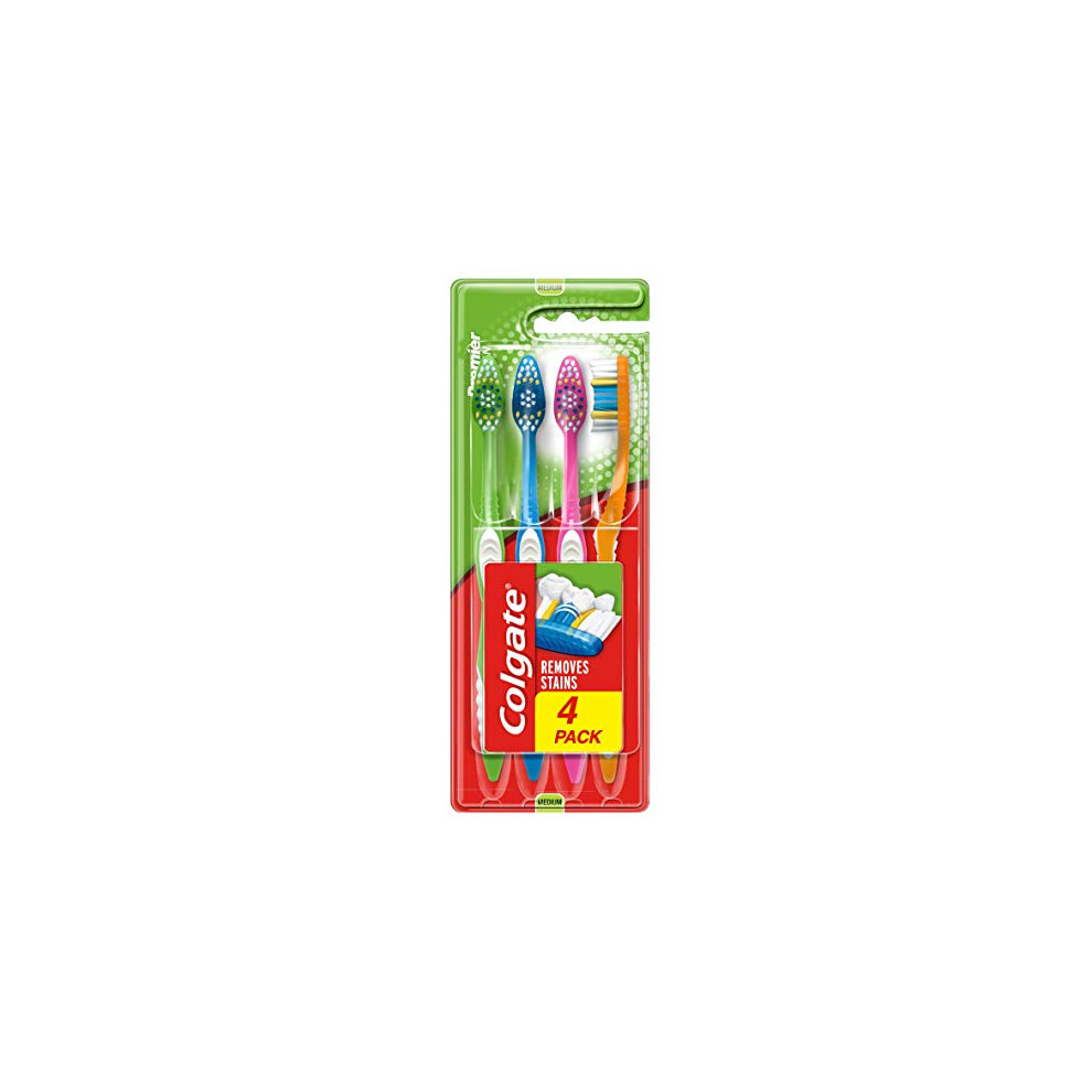 A - Z Colgate Toothbrush Premier Clean 4 Pack White
