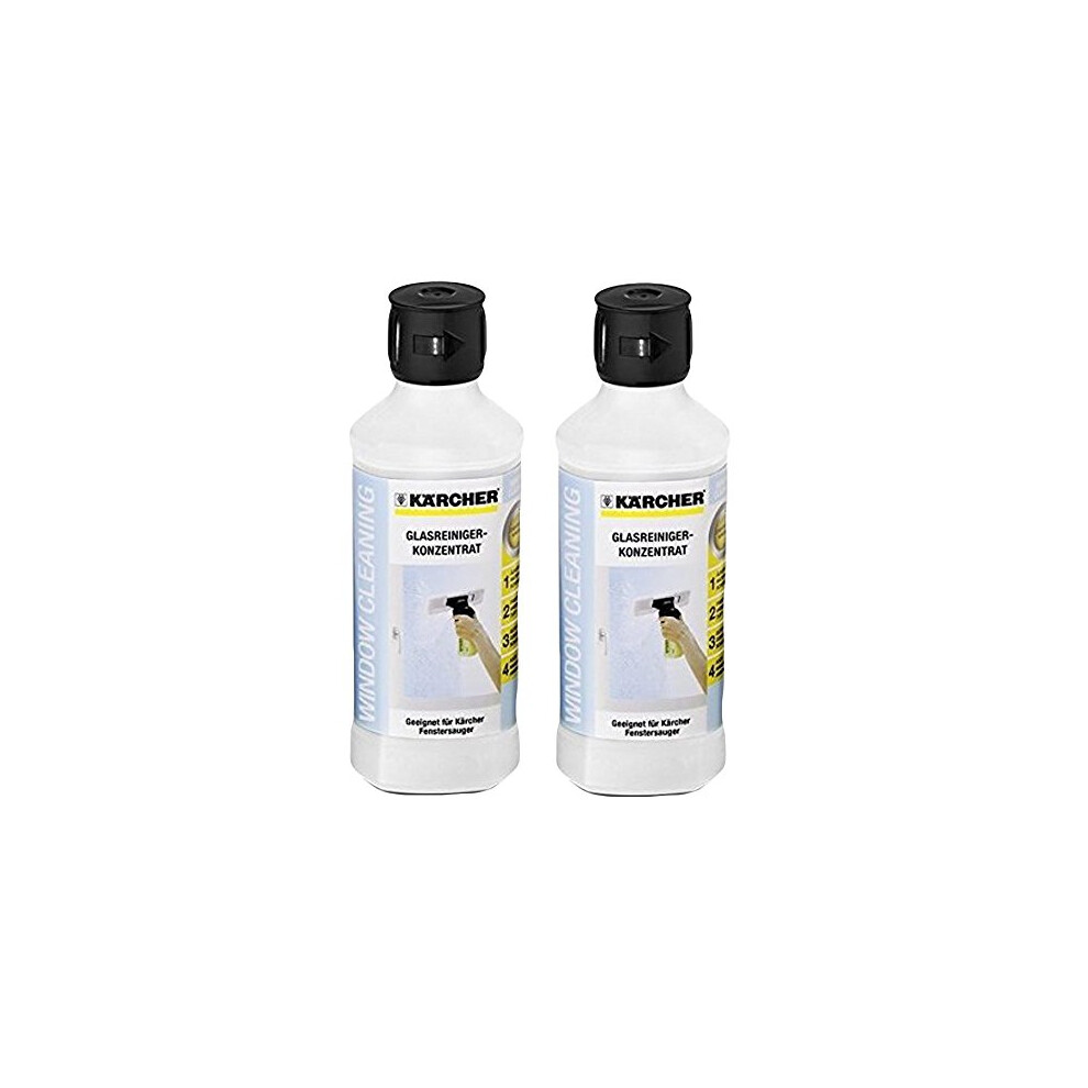 Karcher RM500 Window Vac Glass Cleaning Concentrate, 500ml(Pack of 2)