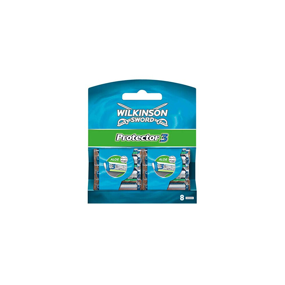 Wilkinson Sword Protector 3 Men's Razor Blade Refills x 8