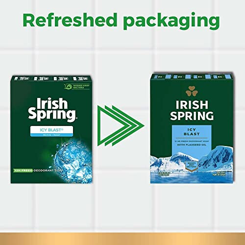 Colgate Irish Spring IcyBlast Cool Refreshment Deodorant Soap 113 g 3-Count Soap by Irish Spring 1