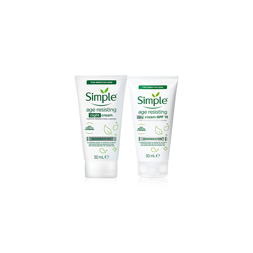 Simple Age Resisting Day Cream SPF15 50ml and Night Cream 50ml (Bundle set)