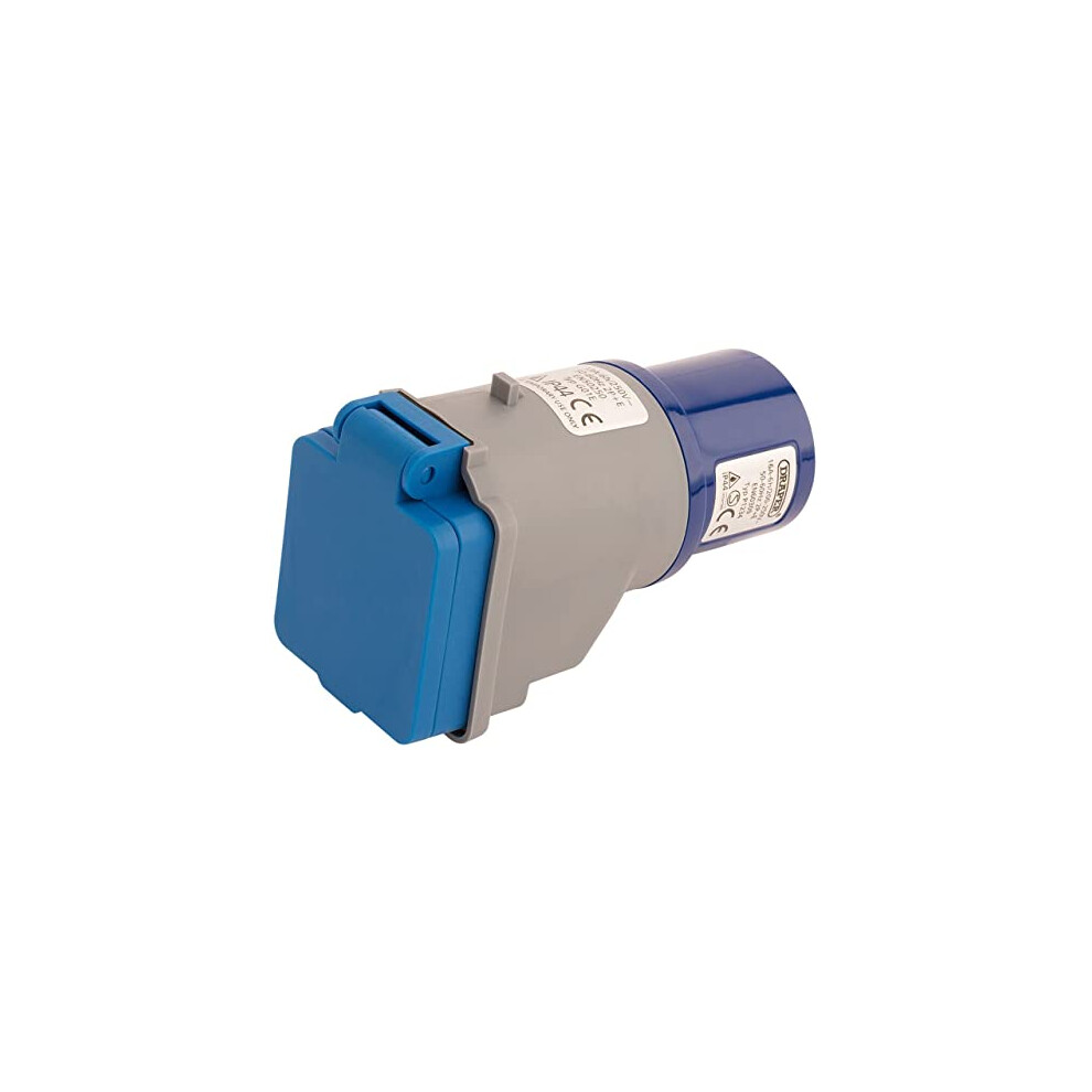 Draper 17574 230V 16A to 13A Moulded Adaptor, Multicoloured