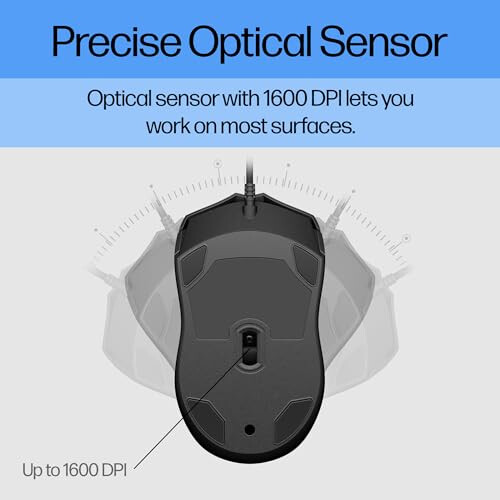 HP HP 100 Black Wired USB Mouse. Compatible with Windows PC, Notebook, Laptop, Mac [Amazon Exclusive] 2